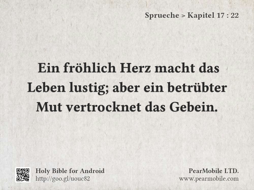 Sprueche, Kapitel 17:22